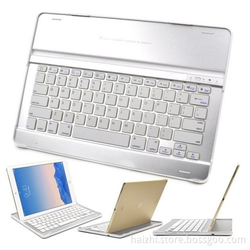 2016 new arrival silver ultra thin aluminum bluetooth keyboard for ipad pro 12.9" wireless keyboard